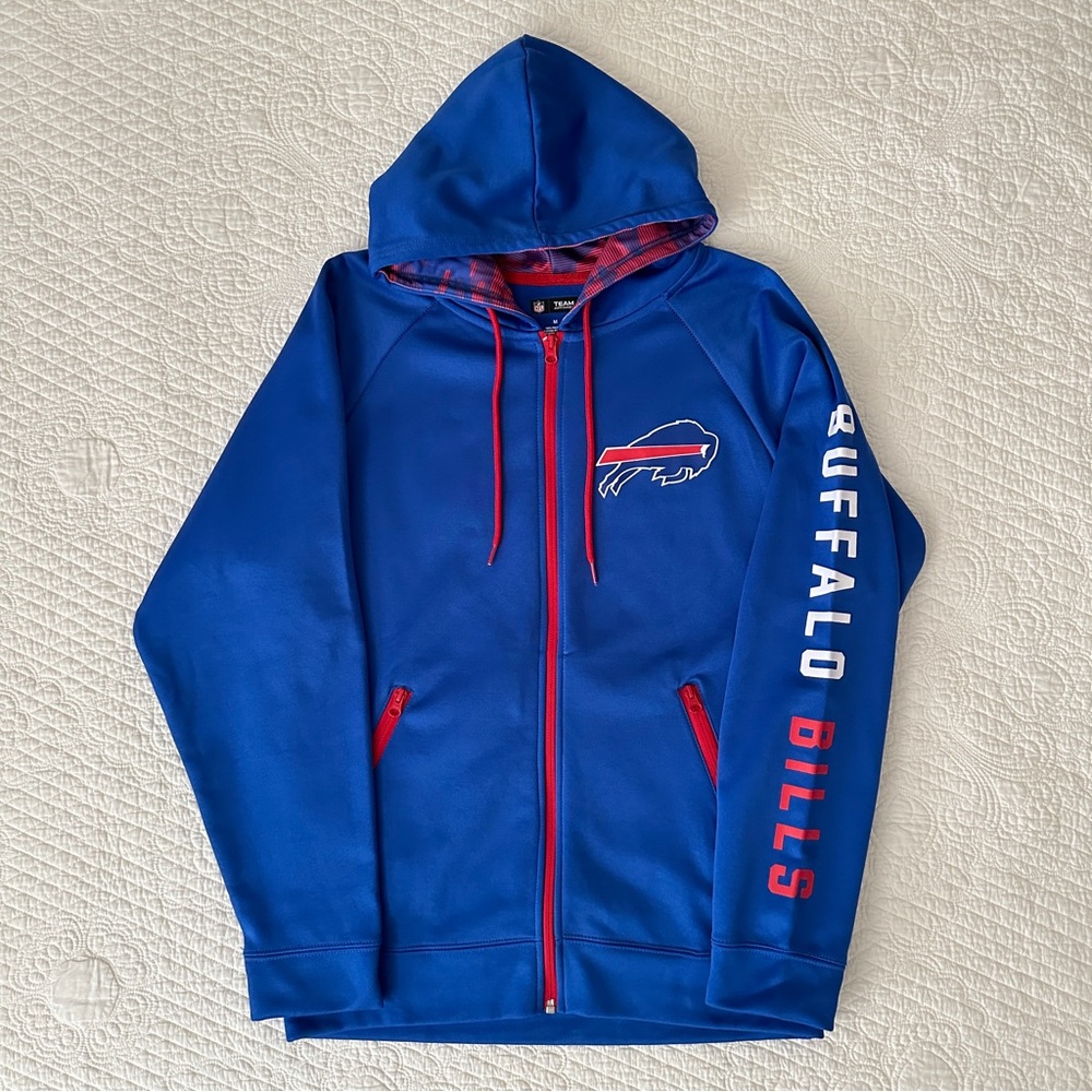 Zubaz Buffalo Bills NFL Men's Team Name Logo Full Zip Zebra Hoodie Sweatshirt M - Picture 8 of 8